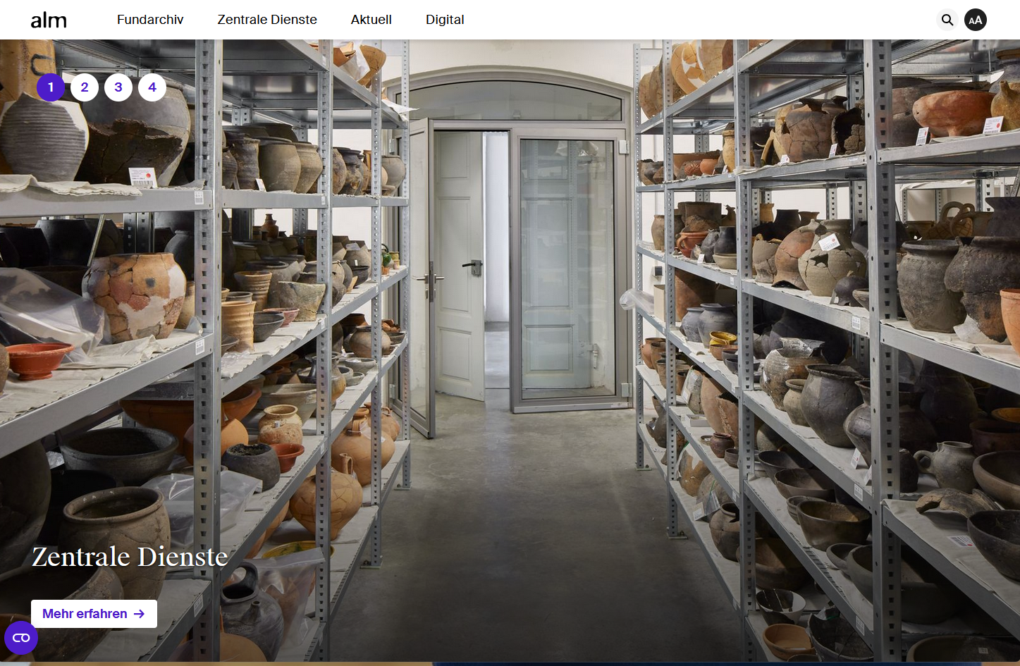 Screenshot Homepage