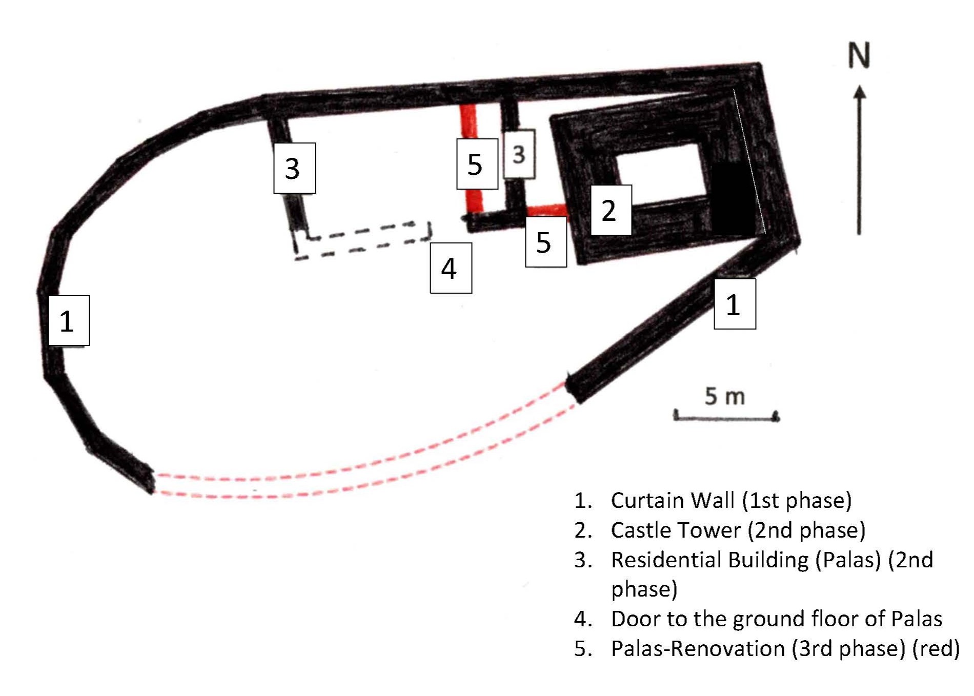Grundriss des sichtbaren Mauerwerks