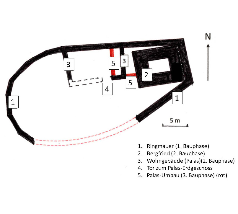 Grundriss des sichtbaren Mauerwerks